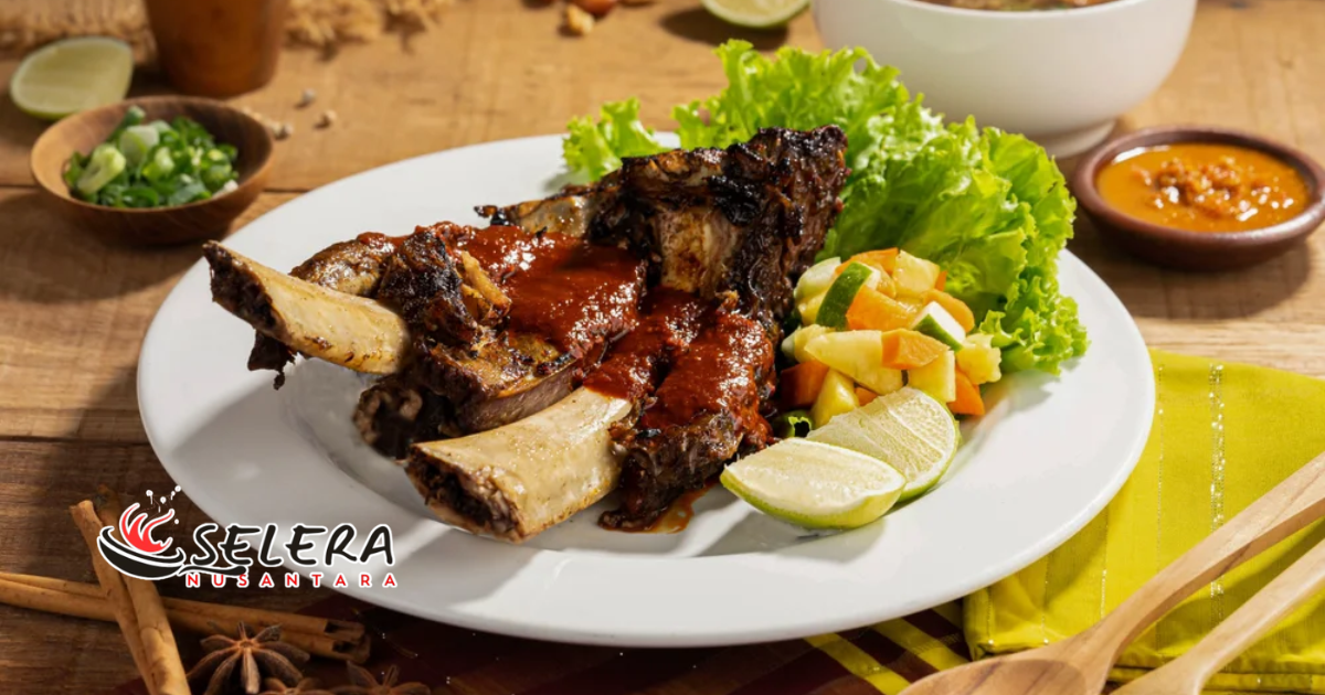 Konro Bakar Bawakaraeng Khas Sulawesi Sajian konro bakar bawakaraeng lengkap dengan sambal