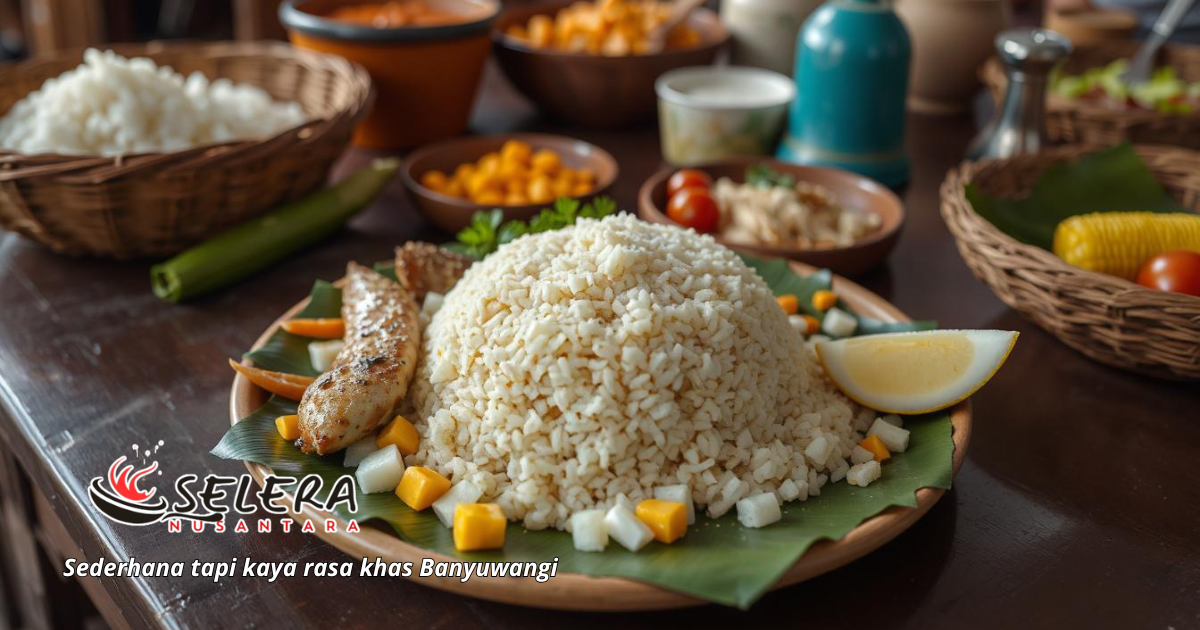 Sego Cawuk Bu Sri Kuliner Khas Banyuwangi Sego cawuk bu sri dengan kuah khas dan lauk tradisional