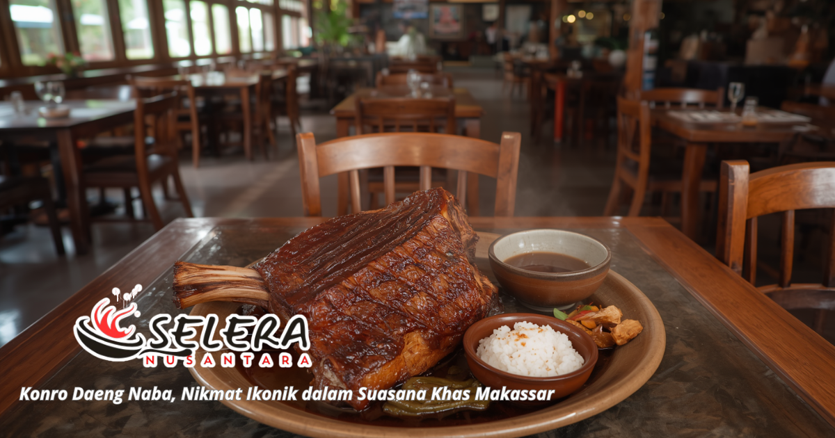 Ikoniknya Rumah Makan Konro Daeng Naba Raja Konro Daeng Naba dengan menu konro